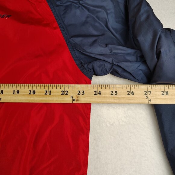 VTG Hilfiger Athletics Jacket Mens Medium Nylon Fleece Lined Reversible - Picture 12 of 12